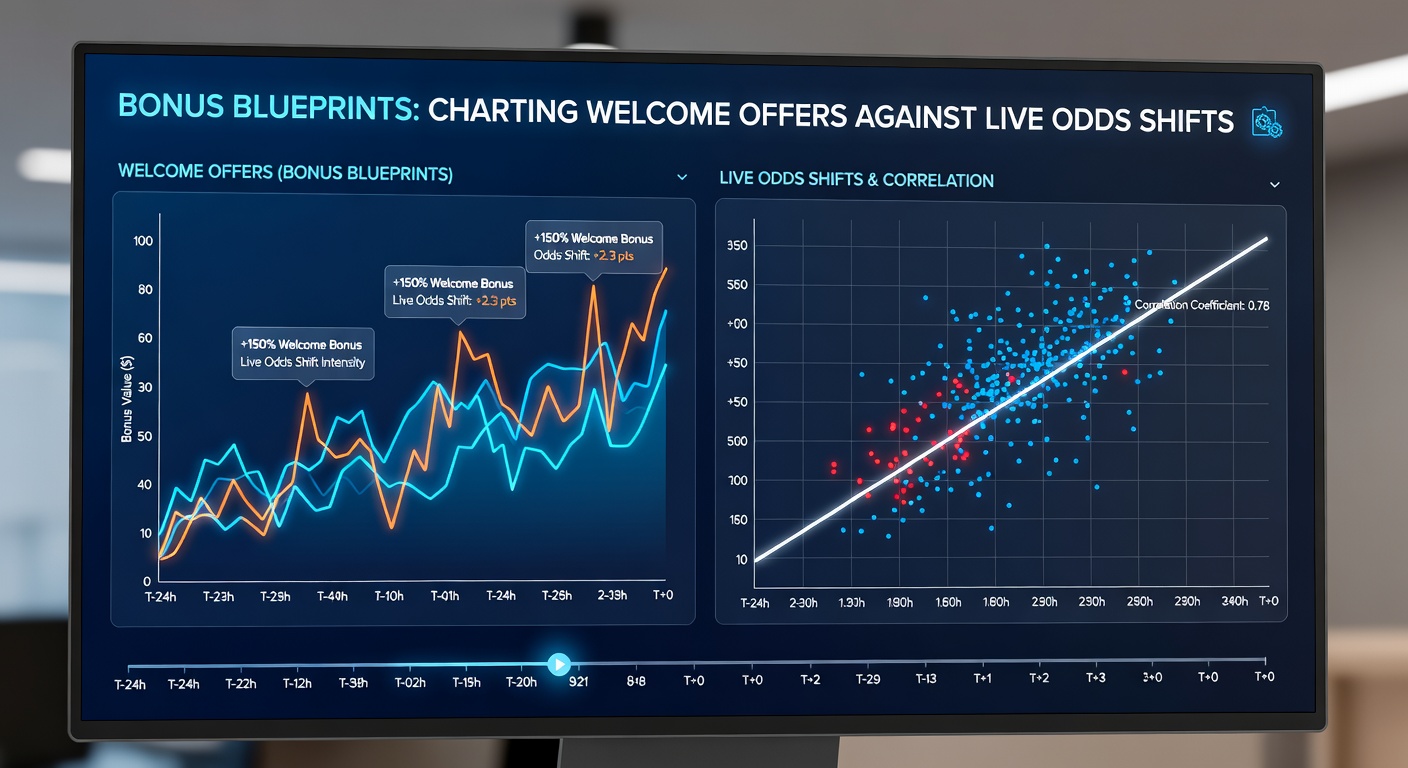 Graph illustrating welcome bonus value fluctuations against live odds movements in major soccer matches