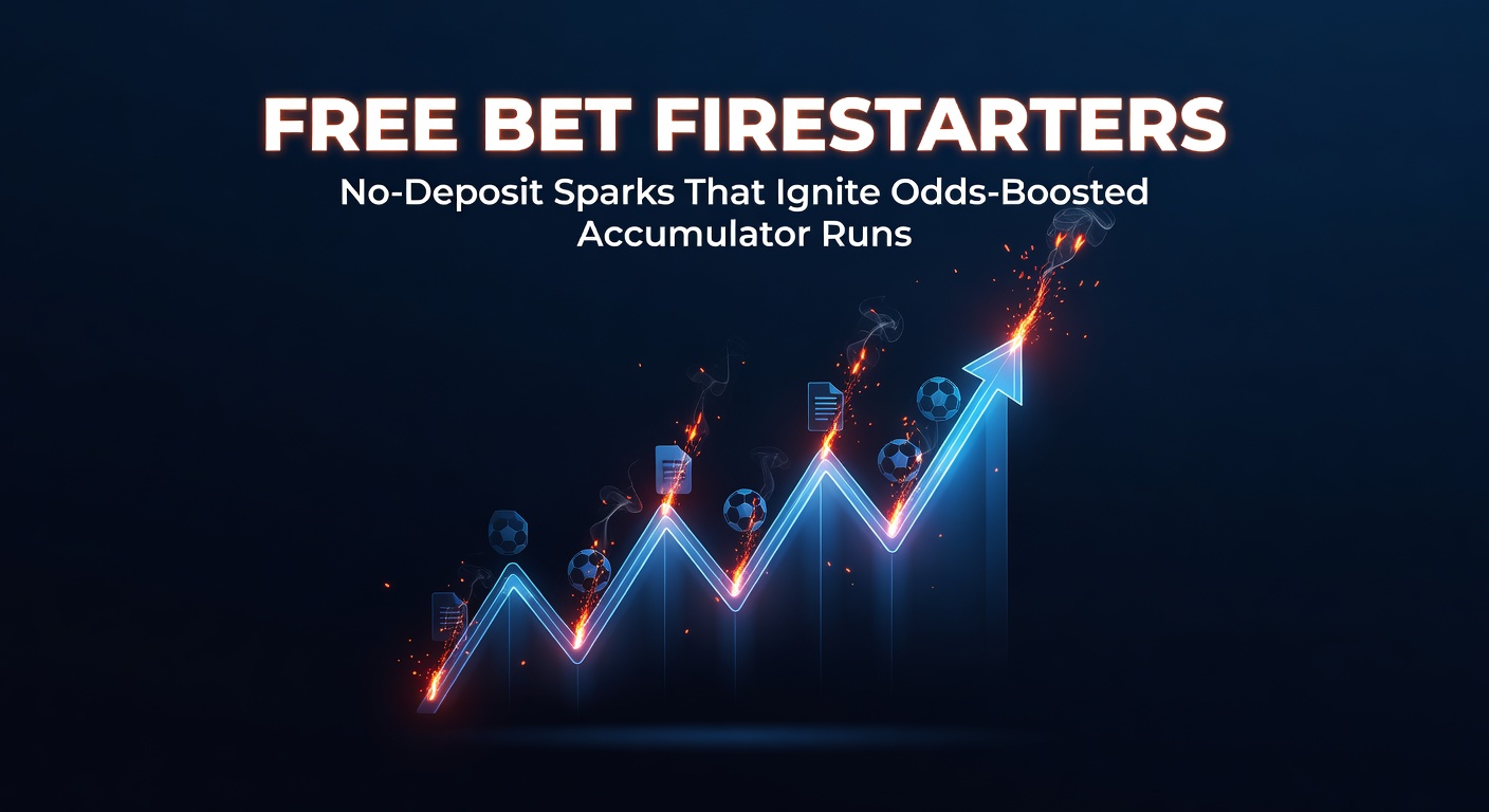 Dynamic graphic showing a spark igniting a chain of accumulator bets with rising odds flames