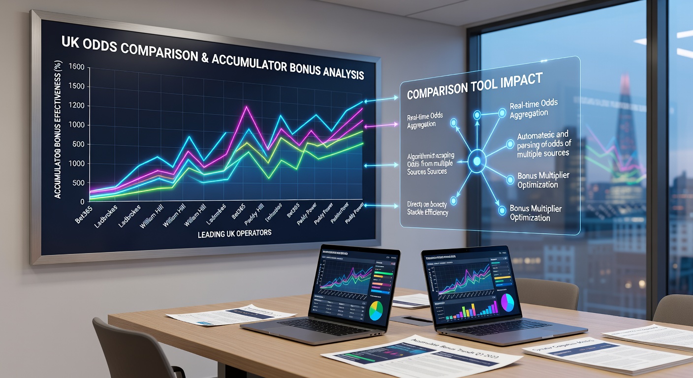 Mobile view of accumulator bonus comparison results highlighting payout differences between UK operators
