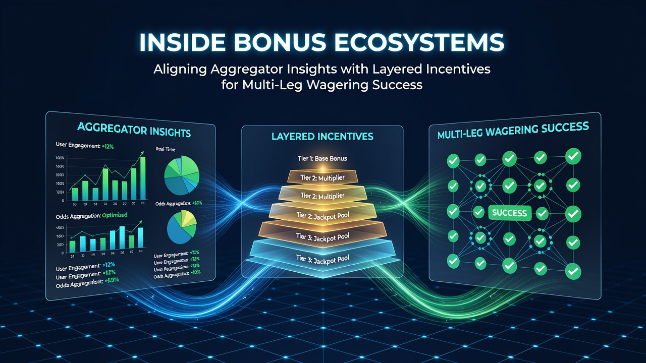 Overview of bonus ecosystem components including aggregator dashboards and layered incentive structures for multi-leg bets
