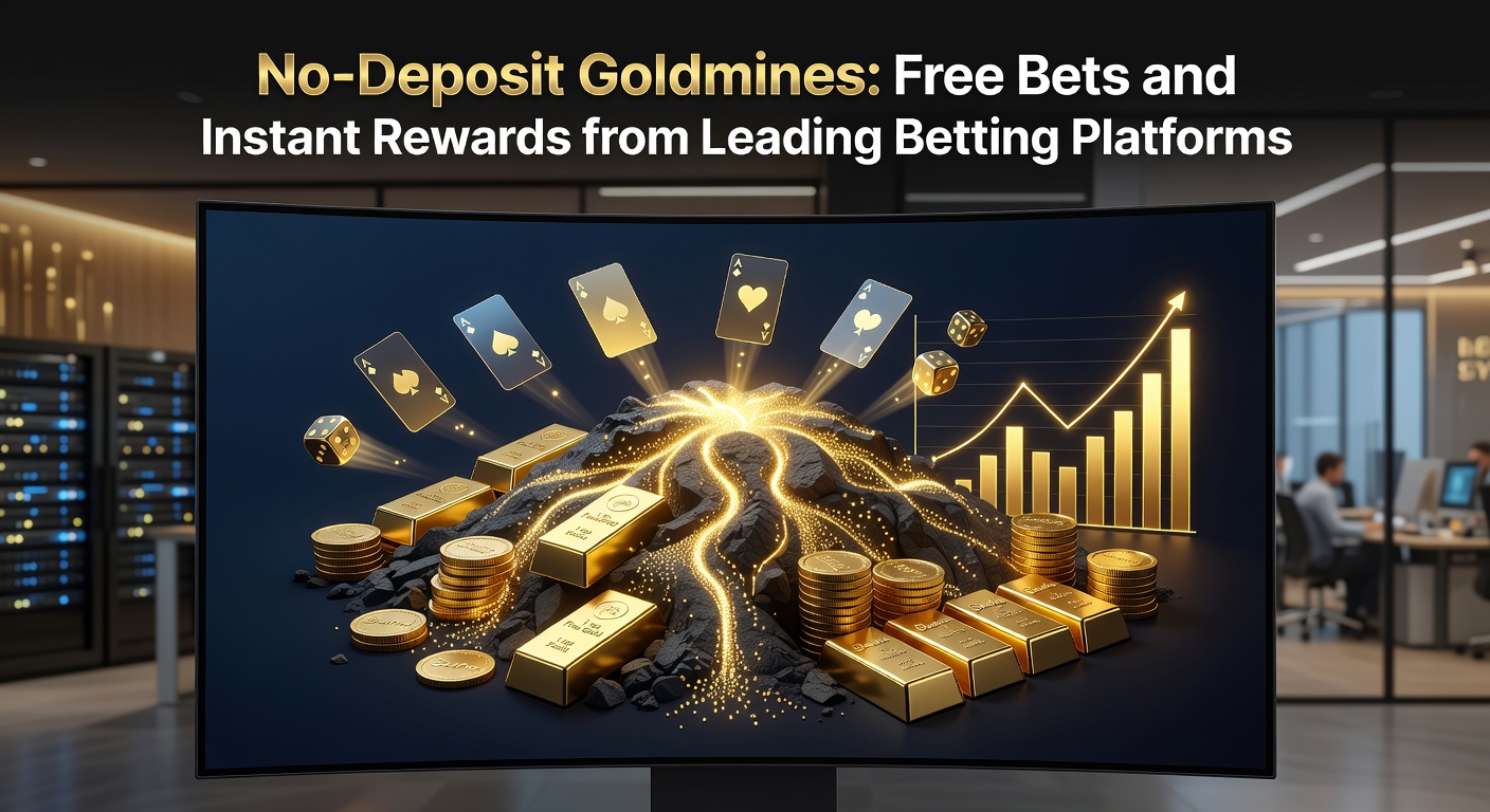 Vibrant graphic showcasing golden coins and betting slips symbolizing no-deposit free bet rewards on digital platforms