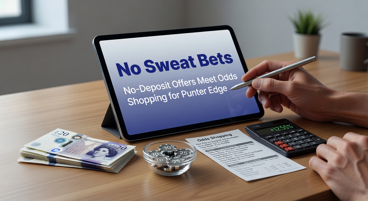 Digital display showing multiple betting interfaces with no sweat bet promotions highlighted alongside odds comparison charts